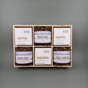 Candle and Soap - wooden giftbox