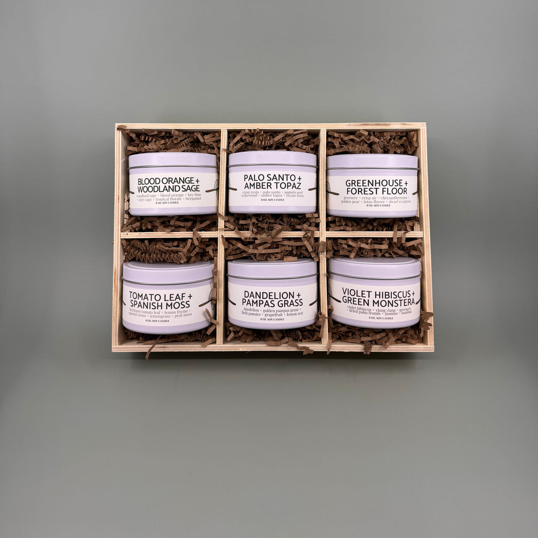 Candle Tin - wooden giftbox