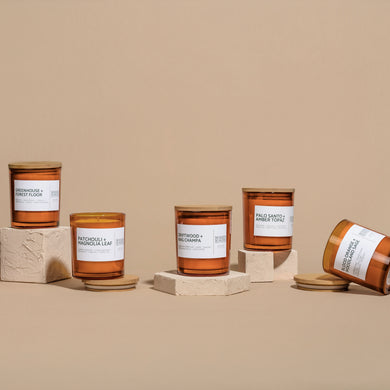 Amber Glass Jar Candles
