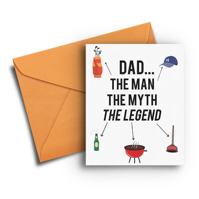 The Man The Myth The Legend - Father's Day Card